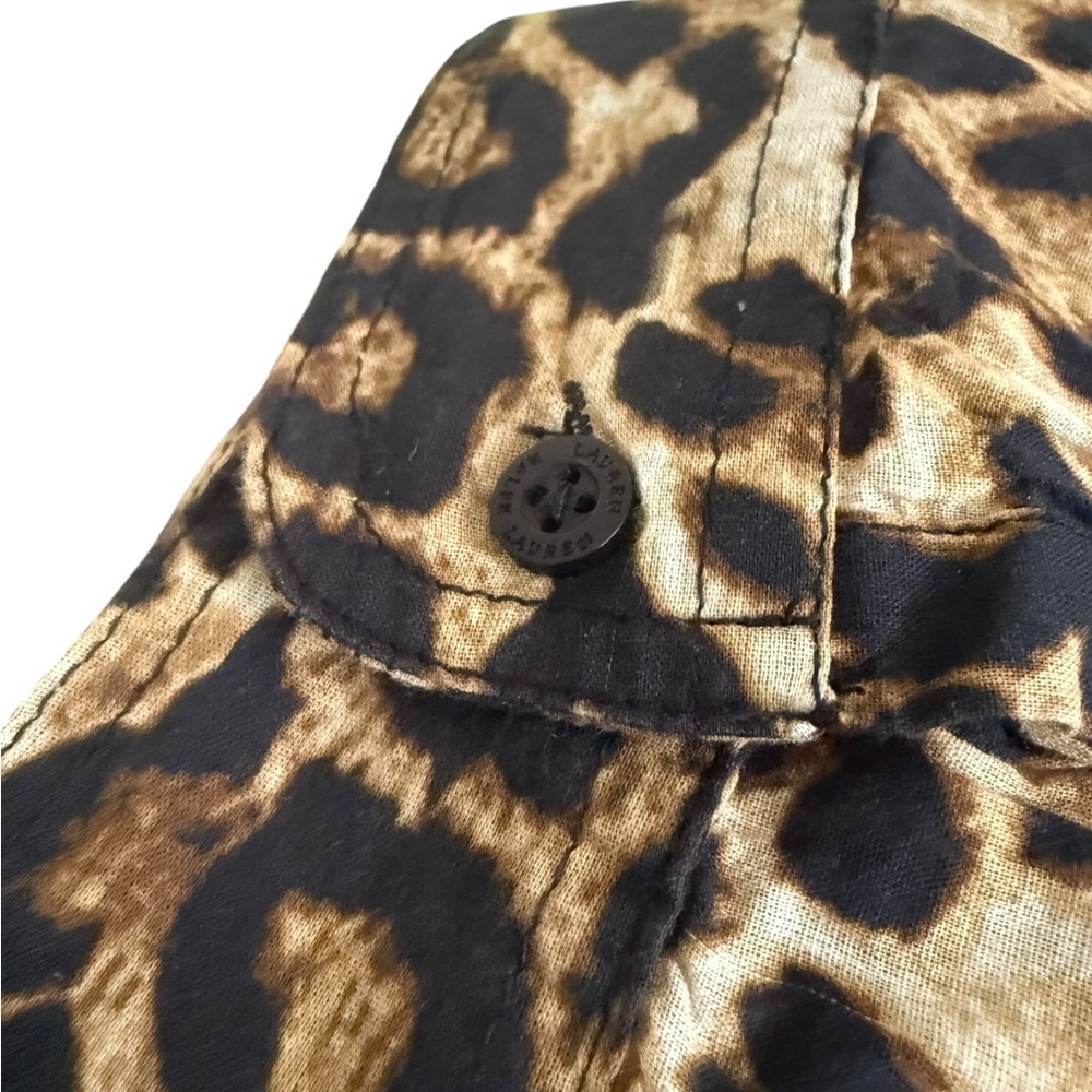 Lauren by Ralph Lauren Animal Print Tunic Blouse M - Picture 3 of 4